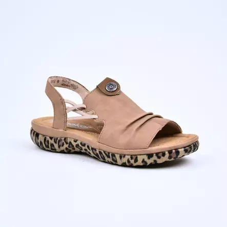 RIEKER Sandaalit Camel/fango - Naisten juhlasandaalit - 64871-20 - 1