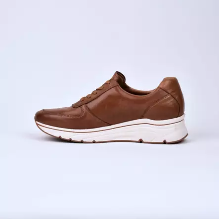 TAMARIS Kävelykengät Ruskea Nahka - Naisten nauhalliset kävelykengät - 1-23711-42-348 - 2